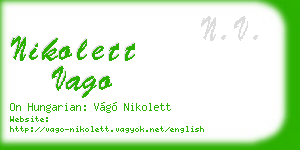 nikolett vago business card