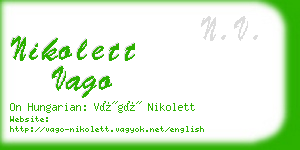 nikolett vago business card